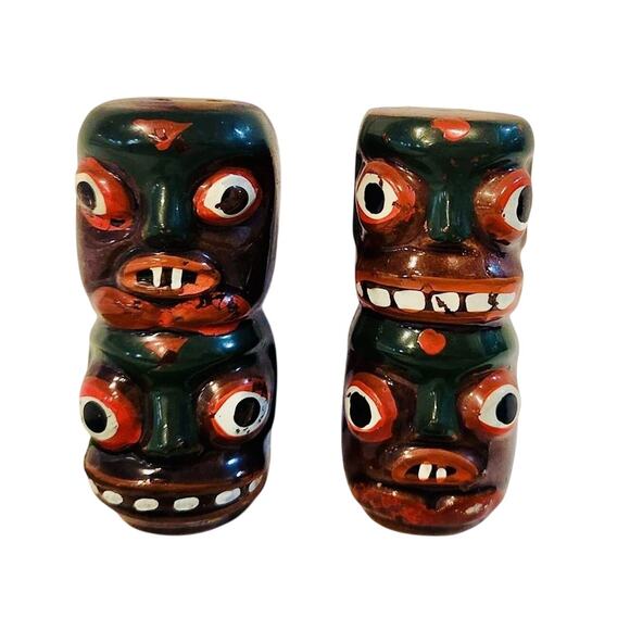 Unbranded Other - Vintage Inuit Tiki Totem Salt & Pepper Shakers MCM Island 1950s‎